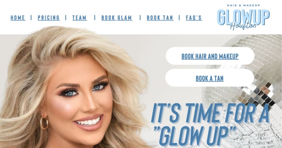 Glow Up Houston website photo